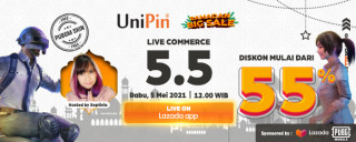 Live Commerce 5.5 UniPin bareng PUBG M & Lazada